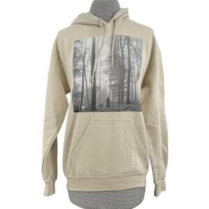 Taylor Swift Cream Tan Hoodie In The Woods Folklore Pullover Unisex Merch Size S